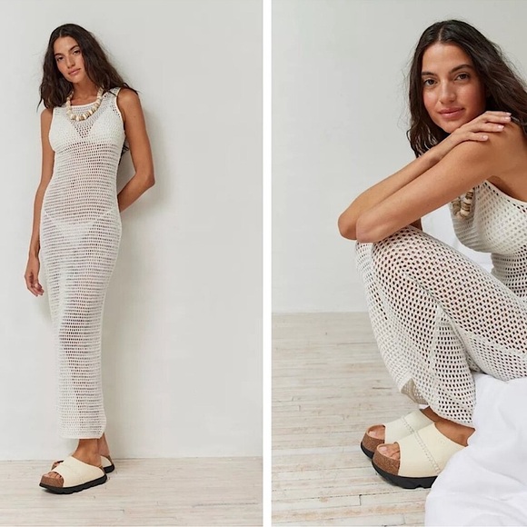 Crochet Cover Up Maxi Dress - Picture 1 of 2